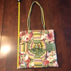 Vintage Casleigh Floral Fabric Tote Bag